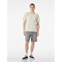 Koton Pamuklu Straight Fit Cepli Bermuda Jean Şort Gri 6sam40310nd