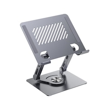 360 Derece Dönebilen Tablet Standı, 360 Derece Dönebilen Tabanlı Bilgisayar Standı, Ayarlanabilir Tablet Standı Gri