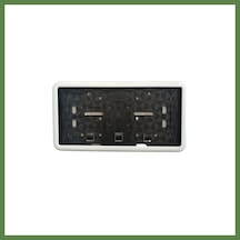 Bezos Çerçeveli Dikdörtgen Plakalık Plaka Altlığı Beyaz 32x17cm 1 Adet Hb006