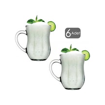 Paşabahçe 55383 Gurme 6 lı Ayran Bardağı - Kulplu Cam Bardak Seti
