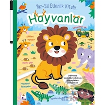 Yaz-sil Etkinlik Kitabı Hayvanlar Kalemli İndigo Çocuk