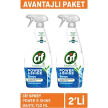 Cif Sprey Power & Shine Banyo 2 X 750 Ml 4 Adet Diğer