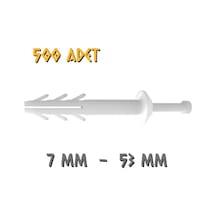 Made Extra Plastik Çivili Korniş Montaj Dübeli 7 Mm. - 500 Adet