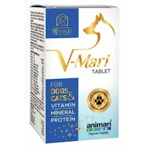 Animari V-mari Kedi Köpek Vitamin Mineral Ve Protein 70 Tablet