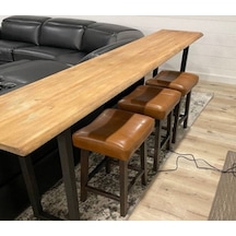 Asyacraft Doğal Ahşap Bar Masası