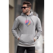 Madmext Boyalı Gri Kabartma Baskılı Kapüşonlu Sweatshirt 6042 Boyalı Gri Madmext Boyalı Gri Kabartma Baskılı Kapüşonlu Sweatshirt 6042 Boyalı Gri