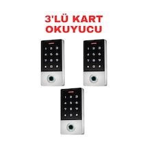 Sr-212 Tf Çift Frekans Parmak İzi Kart Okuyucu 125khz + 13.56mhz Dokunmatik Şifreli Biyometrik Geçiş Kontrol Sistemi 10000 Kullanıcı 3 Adet
