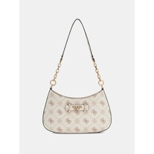 Guess Carrie Logo Kadın Omuz Çantası Hwgp9898180 Krem