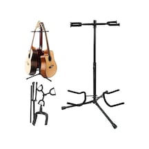 3'lü Çoklu Gitar Standı, Profesyonel Kullanım İçin Kilitli Tasarım