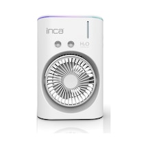 Inca Imf-10b Şarj Edilebilir 2400 Mah Taşınabilir Buzlu Su Hazneli Soğutucu Renkli Işıklı Masa Fanı Masaüstü F Çok Renkli