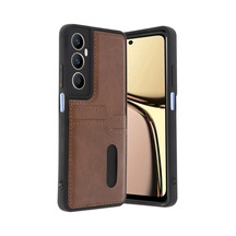 Realme C65 Sara Kartvizitli Deri Kılıf - Taba 0.2M-Çok Renkli