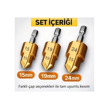 Freed Tools Plastik Boru Açma Pvc Pprc Boru Tamir Delme Genişletme Onarımı İçin 3lü Havşa Seti