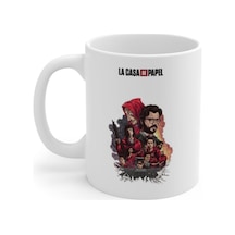 La Casa De Papel Tv Series Art Baskılı Kupa Bardak Beyaz