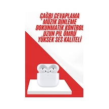 Kablolu Kulakiçi Kulaklık 4.nesil Bluetooth Kulaklık Yüksek Ses Kaliteli Dokunmatik Kontrol Özellikli Belirtilmemiş