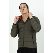 Maraton Sportswear Regular Erkek Dik Yaka Uzun Kol Basic Haki Mont 20112-haki Haki