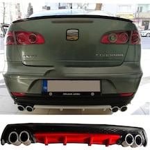 Seat Cordoba Kırmızı Difüzör Çiftli Yuvarlak Egzoz Görünümlü D Tip Difizör