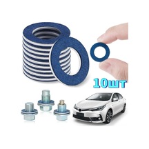 Honmex Toyota Ve Lexus İçin 10 Adet Alüminyum-pamuk Yağ Sızıntı Vidalı Y垫片i - 90430-12031 Uyumlu, İç Çap 12.2mm, Dış Çap 21mm