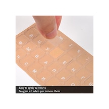 Rusça Şeffaf Klavye Etiketi Transparent Russian Keyboard Sticker 3m Russian