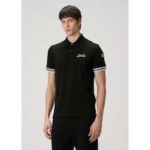 Moncler Siyah Polo Yaka T-shirt Siyah