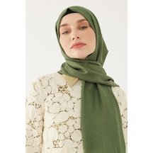 Mirsoy Scarf Halka Desen Parlak Jakar Şal - Yeşil Yeşil
