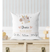 BK Gift Yeni Doğan Bebek Doğum Panosu Yastık - Model 4