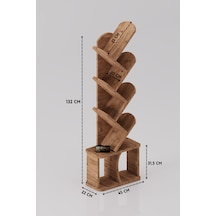 Yaprak Kitaplık Suntalam Kahverengi 45x132