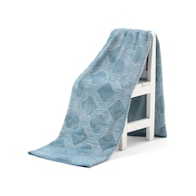 Özdilek Trendy Embos Tek Kişilik Battaniye (155x220)-Art Deco Göl Mavi