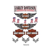 Motosiklet Harley Davıdson Tasarım A4 Çoklu Sticker Seti 05 Diğer