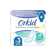 Orkid Extra Hassas Koruma Gece Hijyenik Ped 3 x 6'lı