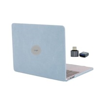 Macbook Air M1 Kılıf A2337 Uyumlu 13 İnç Kumaş Kaplama Sert Koruyucu Kapak A2179 A1932 Hard Case Açık Mavi