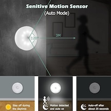 Hareket Sensörü Gece Lambası Usb Şarj Edilebilir, Soğuk Beyaz Ve Kısılabilir, 10 Led, Manyetik Diğer