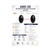 Abo-20 Kızılötesi Bariyer Sensörü - İkili Set