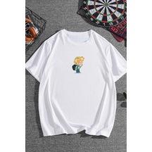 Unisex Cedric Üzümlü Kekim Baskılı Tasarım T-shirt Beyaz