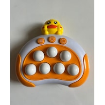 Işıklı Sesli Köstebek Vurma Oyunu Turuncu Renkli Köstebek Basma Oyunu 13 Cm X 12 Cm