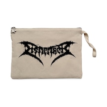 Dismember Logo Krem Clutch Astarlı Cüzdan / El Çantası Krem