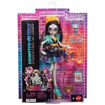 Monster High Ana Karakter Bebekler Hpd53 - Siyah Elbiseli Skelita Calaveras Jhk34 Çok Renkli