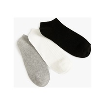 Koton 3'lü Patik Çorap Seti Çok Renkli Multıcolor 4sam80193aa