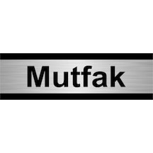 Mutfak 5x20cm Gümüş Renk Metal Yönlendirme Levhası
