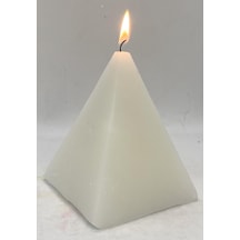 MİSSİ EKRU PİRAMİT MUM