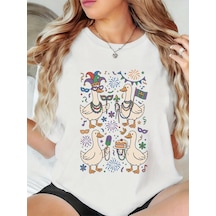 Noıssey Urban Pop Graphic Kadın Tişört Koleksiyonukod 5439 Beyaz