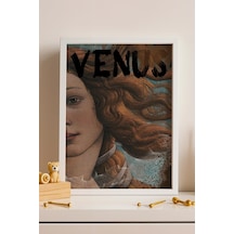 Saturn Venüsün Doğuşu Çerçeveli Tablo Urban Art Venüs Tablosu Modern Cafe Duvar Dekorasyonu Altered Art