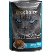 Prochoice Balık Etli Sebzeli Tahılsız Ezme Yetişkin Kedi Konservesi 400 Gr