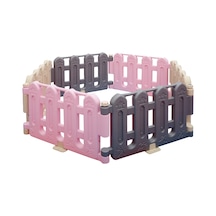 King Kids Oyun Çiti Gri - Krem - Pembe