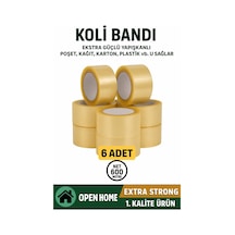 6 Adet-100 Metre Şeffaf Koli Bandı Extra Strong 40 Micron Kalınlık, Güçlü Yapışkan Diğer