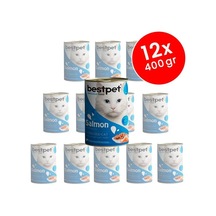 Bestpet Sterilised Somonlu Kısırlaştırılmış Kedi Konservesi 12 x 400 G