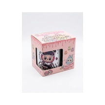 Labubu Kuromi Tasarımlı Beyaz Seramik Kupa Bardak - Sevimli Kawaii Figür Baskılı Hediye Kupa