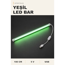 Onerous 100 Cm 5v Yeşil Led Bar, Anahtarlı, Usb, Yapışkanlı