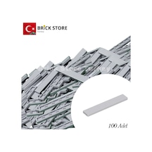 Yedek Parçalar, 100 Adet 1x6 Tile Düz Fayans Parçası, Açık Gri Light Bluish Gray ,6636