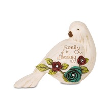 41043 Basit Ruhlar Aile Kuş Heykelcik, 10 Cm