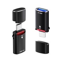 Portatif Tasarım Taşınabilir Kapaklı Type-c Usb Dönüştürücü Sd Kart Okuyucu 2in1 Tak Çalıştır